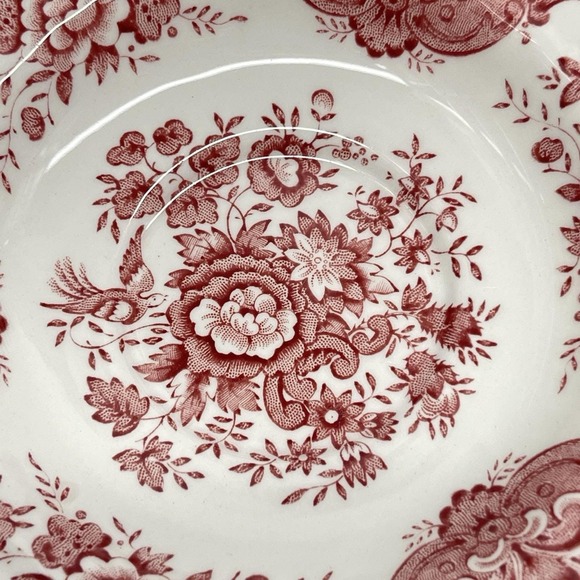 Vintage 1960s Ridgway Windsor Pink Pattern Transferware Saucer Set Of 4 6" - Picture 4 of 9